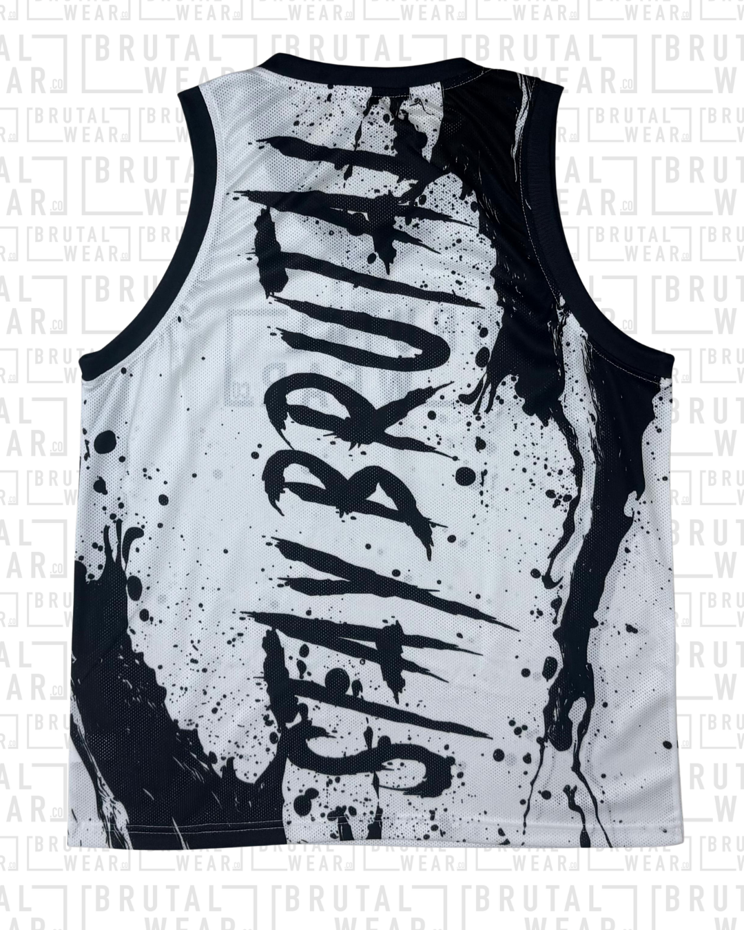 Streetball Jersey - White/Black Splatter