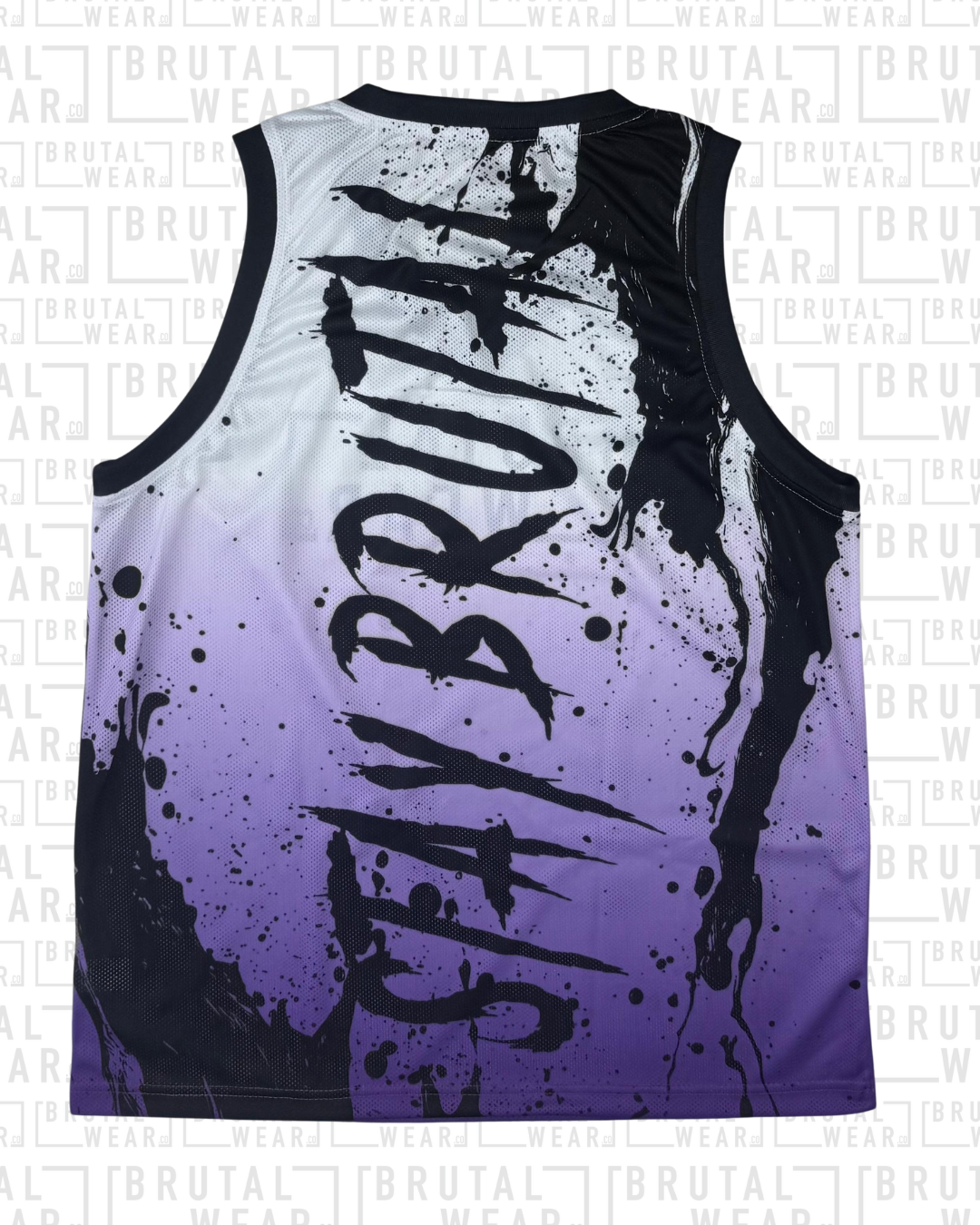 Streetball Jersey - White/Purple Splatter