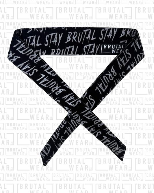 Headband - Silver Brutal Print